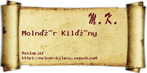 Molnár Kilény névjegykártya